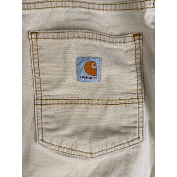 Carhartt Relaxed Fit Work Pants Denim Hickory Yellow Khaki Mens‎ 44x30 102517 - Picture 10 of 10